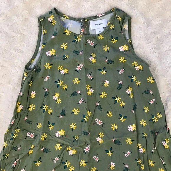 old navy green floral dress Marlow Cap Sleeve Dress in Vintage Sage Bloom M